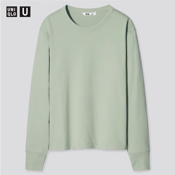 Uniqlo U Pastel Green Crew Neck Top - Picture 1 of 3